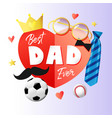 best dad in world paper banner elements vector image
