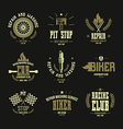 car races and service badges logo vector image