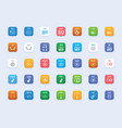 file types icon set vector image