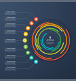 presentation infographic circle chart 9 options vector image vector image