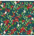 seamless dark green pattern with traditional vector image