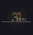 31 years anniversary vector image