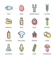 allergen icons set food allergens symbols e vector image