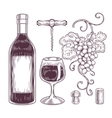 collection of wine icons vector image