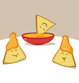 nachos cartoon vector image vector image