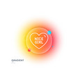 nice girl line icon sweet heart sign valentine vector image vector image