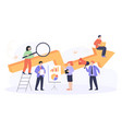 business people working together on project vector image