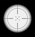 weapon sight sniper rifle optical scope on black vector image