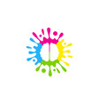 brain paint logo icon design vector image