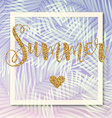 summer wallpaper with tropical plants vector image
