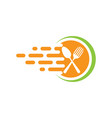 food delivery logo template vector image