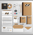 office tools and identity design vector image