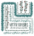 set of hand drawn pattern brushes vector image