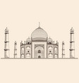 taj mahal mosque vector image