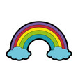 Beautiful rainbow cartoon Royalty Free Vector Image