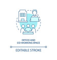 office and co-working space turquoise concept icon vector image vector image