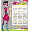 2011 calendar vector image vector image