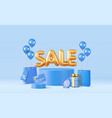 3d great discount sale banner design vector image
