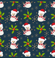 christmas holiday season seamless pattern vector image