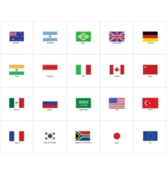 flags of the world vector image