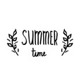 hello summer - hand drawn brush text handmade vector image