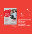 latest corporate flyer template vector image