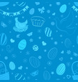 seamless pattern of easter symbols vector image