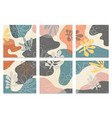 set of abstract backgrounds matisse cutouts vector image