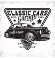 vintage hot rod emblem design vector image