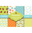cute insects seamless pattern set spring vector image vector image