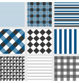 seamless pattern with square navy blue tartan vector image vector image