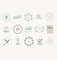 set badges and stickers for food and drink vector image vector image