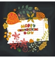 thanksgiving dayautumn leaves circlechalkboard vector image