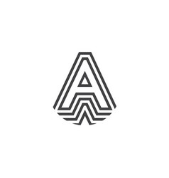 Double a letter logo lettermark aa monogram type Vector Image