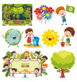 environment elements vector image vector image