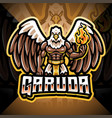 garuda esport mascot logo design vector image