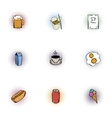 calorie food icons set pop-art style vector image vector image
