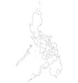 philippines map of black outline map on white vector image vector image