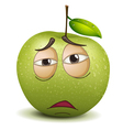 sad apple smiley vector image vector image