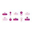 swipe up icon buttons with arrow drag vector image vector image