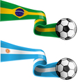 brazil argentina vector image vector image