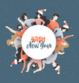 round friends as a symbol new year party vector image vector image