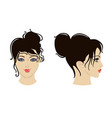 woman face vector image