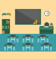 classroom back to school background theme flat vector image