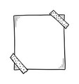 hand drawn paper memo sticky doodle vector image