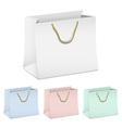 set of empty shopping paper bags vector image vector image