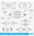set vintage frames and banners vector image