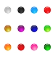 collection of colorful glossy spheres set 1 vector image