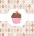 cupcake background vector image
