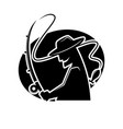 fishermen club black and white emblem isolated vector image